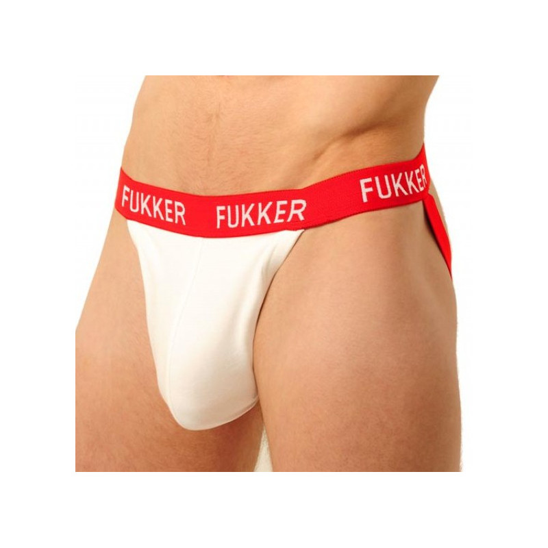 Fukker Jockstrap Fukker Blanc et Rouge